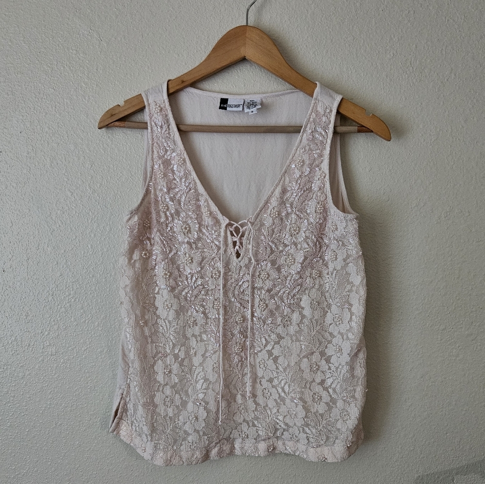 Vintage beaded “Together” tank top